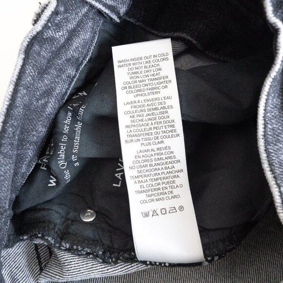 NEW FRAME Le High Straight Jeans Mid Rise Ankle Black Acid Wash Edgey - Picture 14 of 14